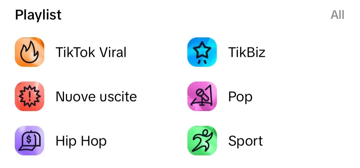 TikTok playlists