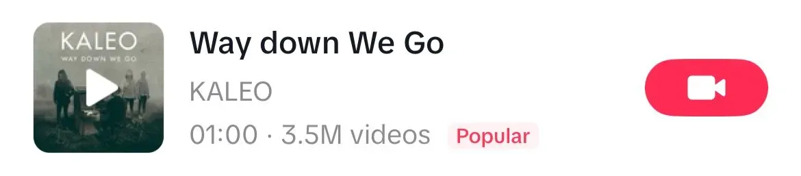 Way Down We Go song