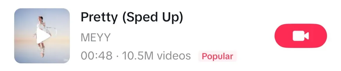 Pretty Sped Up song