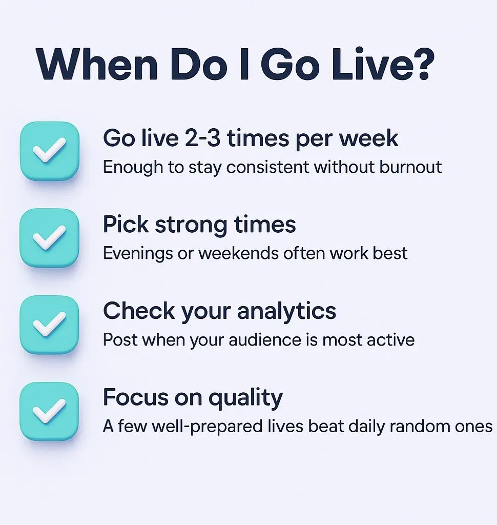 When to go live