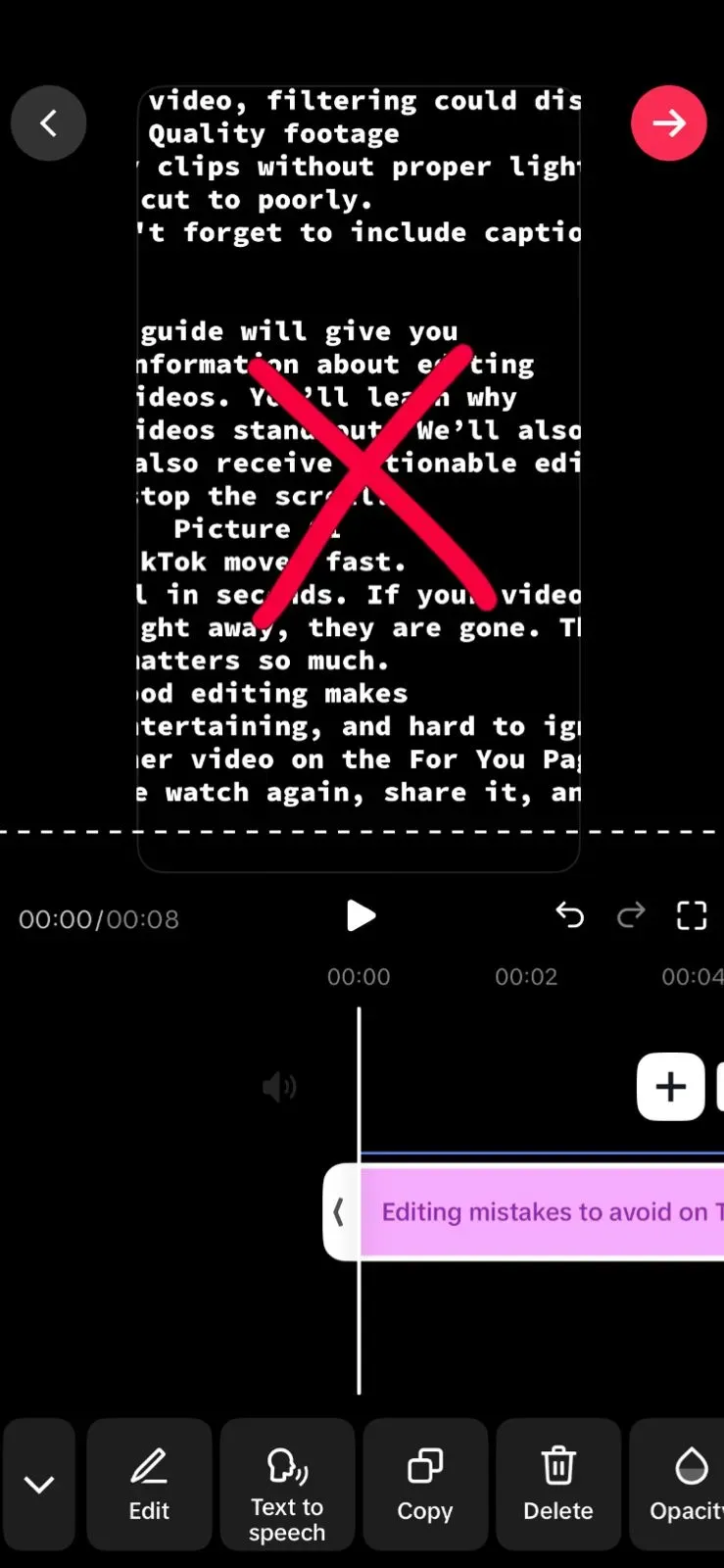 Editing mistakes to avoid