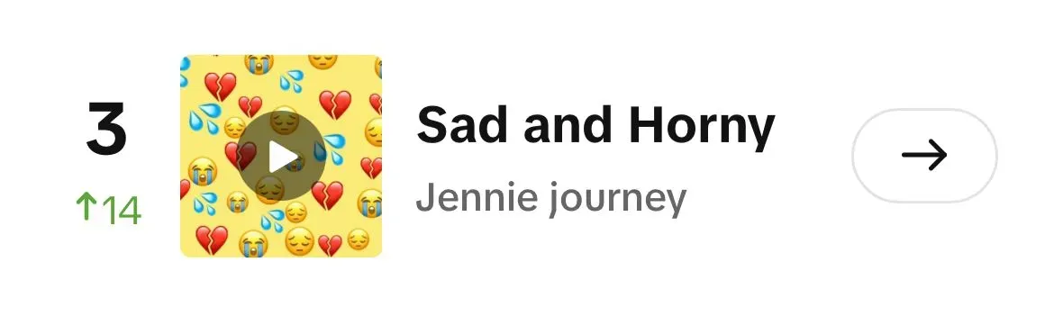 Sad and Horny song