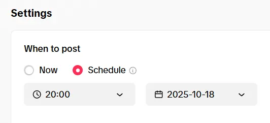 TikTok scheduler tool