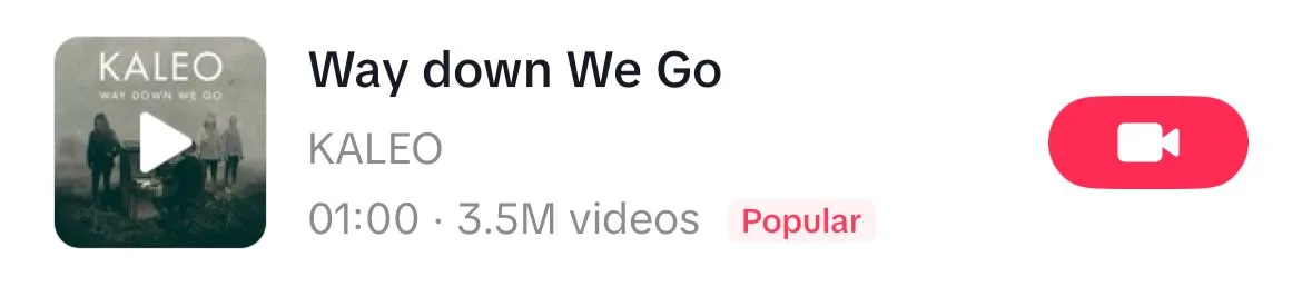 Way Down We Go song